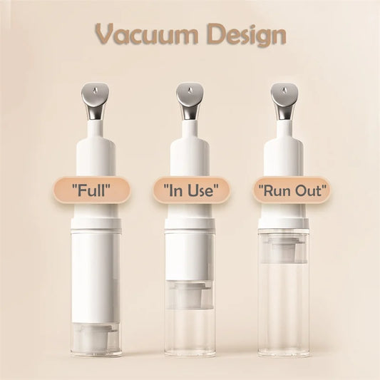 5/10/15ml Portable Airless Pump Bottles Roll Ball Eye Cream Vacuum Bottle Travel Size Foundation Lotion Splitter Makeup Tools