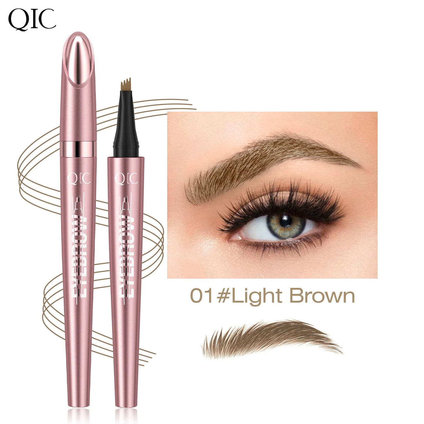 3D Dye Eyebrow Pencil Hairling Anti-smudge Waterproof Long Lasting Black Brown Large Brush Natural Wild Eyebrow Enhancers Cream