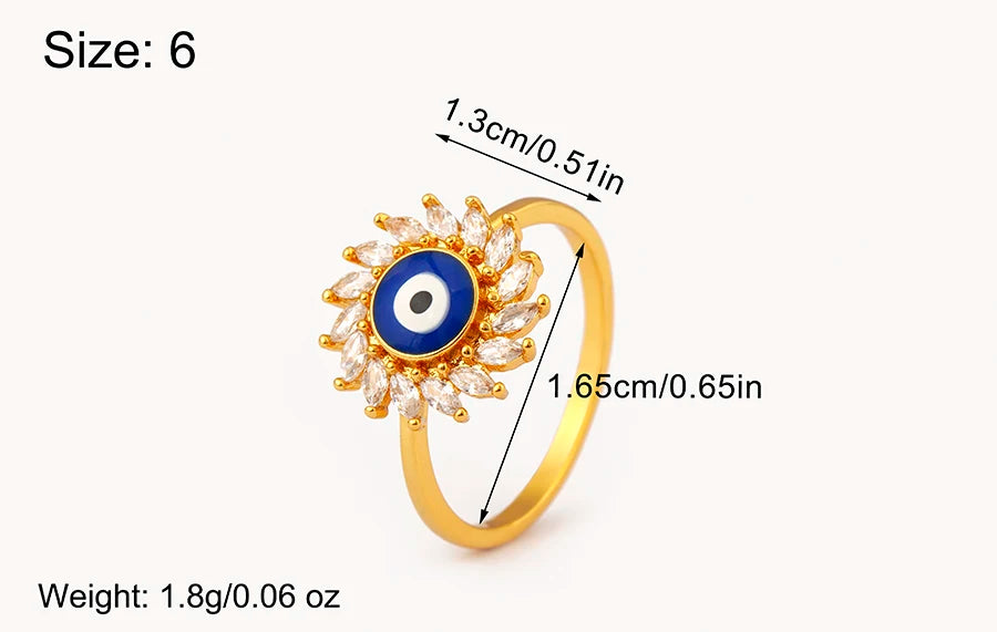 Nidin New Fashion 3 Styles Flower Shape Shiny Crystal Zircon Rings For Women Elegant Aesthetic Finger Jewelry Wedding Gifts