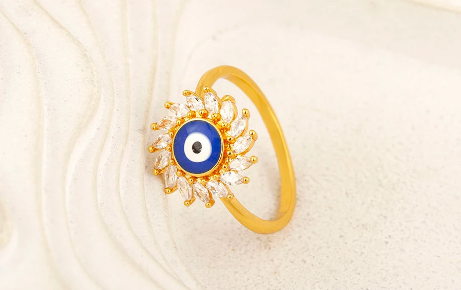 Nidin New Fashion 3 Styles Flower Shape Shiny Crystal Zircon Rings For Women Elegant Aesthetic Finger Jewelry Wedding Gifts