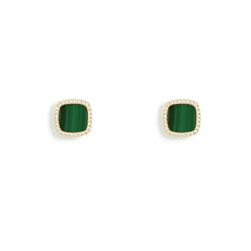 LI KI High quality 925 Sterling Silver June 2023 New Malachite Love Earrings Fashion Exquisite  Jewelry Gifts To Friends