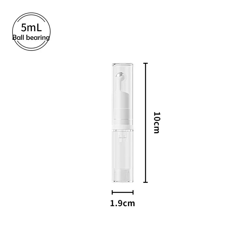 5/10/15ml Portable Airless Pump Bottles Roll Ball Eye Cream Vacuum Bottle Travel Size Foundation Lotion Splitter Makeup Tools
