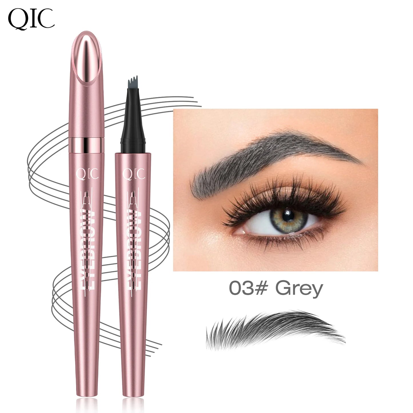 3D Dye Eyebrow Pencil Hairling Anti-smudge Waterproof Long Lasting Black Brown Large Brush Natural Wild Eyebrow Enhancers Cream