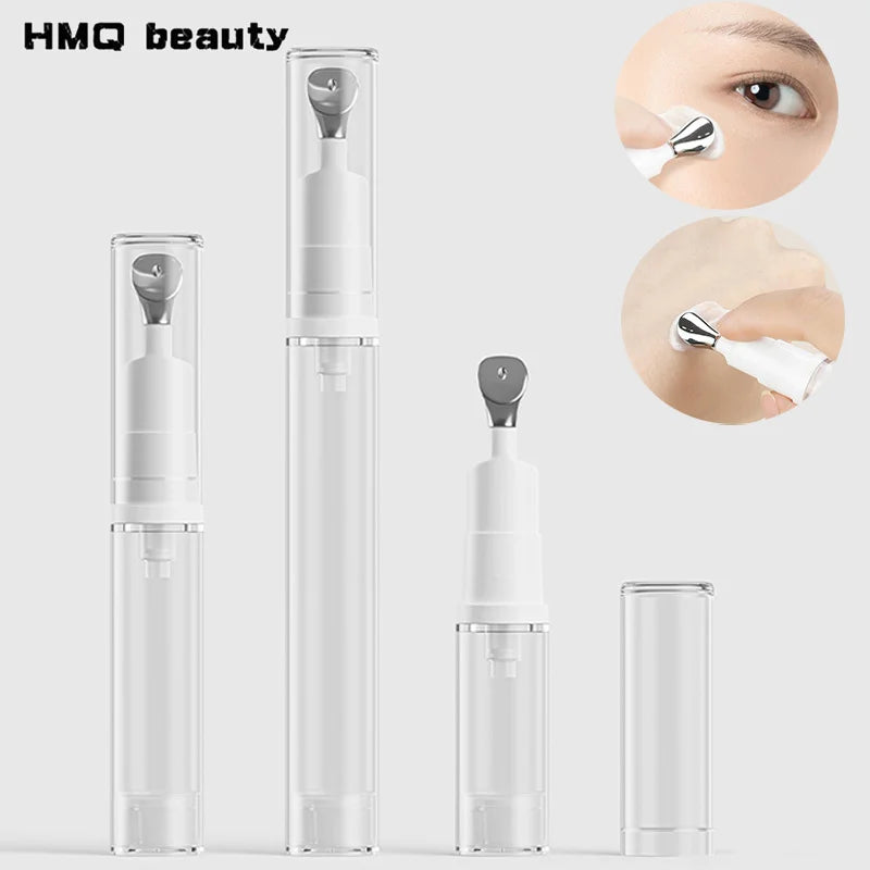 5/10/15ml Portable Airless Pump Bottles Roll Ball Eye Cream Vacuum Bottle Travel Size Foundation Lotion Splitter Makeup Tools