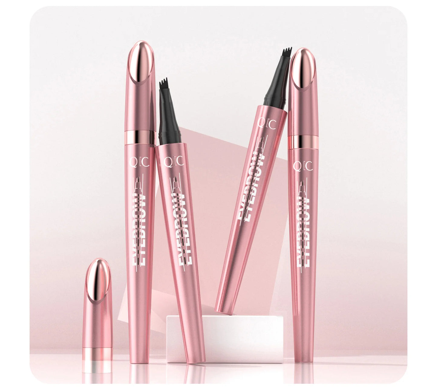 3D Dye Eyebrow Pencil Hairling Anti-smudge Waterproof Long Lasting Black Brown Large Brush Natural Wild Eyebrow Enhancers Cream