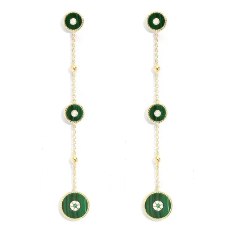 LI KI High quality 925 Sterling Silver June 2023 New Malachite Love Earrings Fashion Exquisite  Jewelry Gifts To Friends