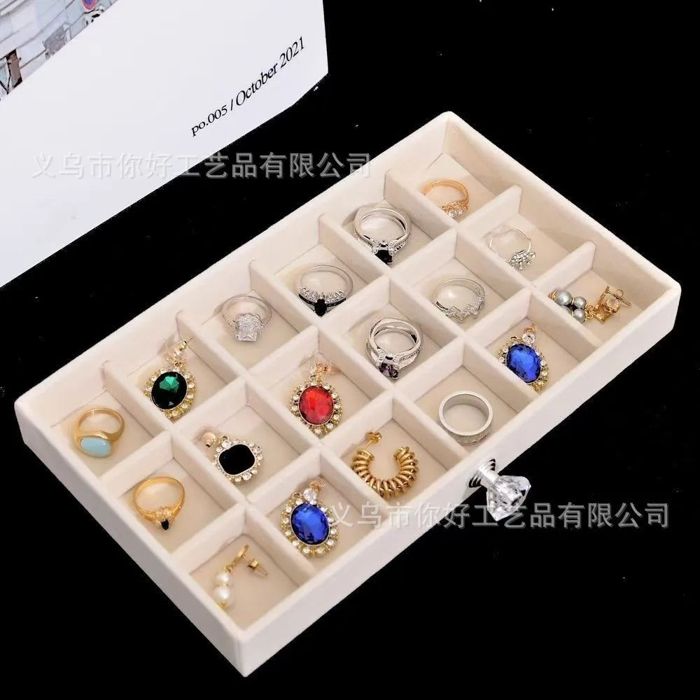 New PET7 Layer Drawer Style Velvet Jewelry Box Earring Bracelet Storage Rack Multi Layer Display Case for Jewelry Accessories