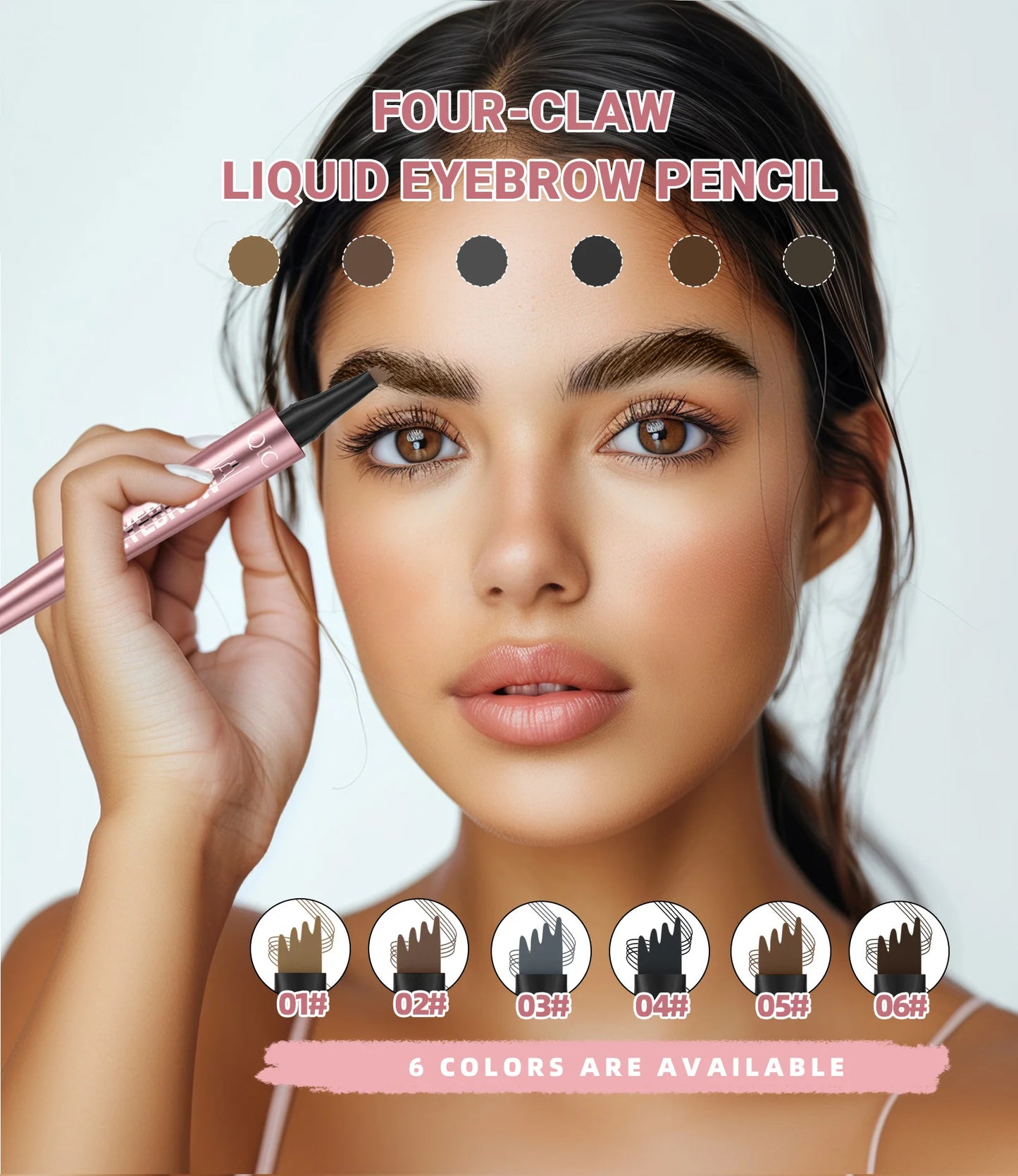 3D Dye Eyebrow Pencil Hairling Anti-smudge Waterproof Long Lasting Black Brown Large Brush Natural Wild Eyebrow Enhancers Cream