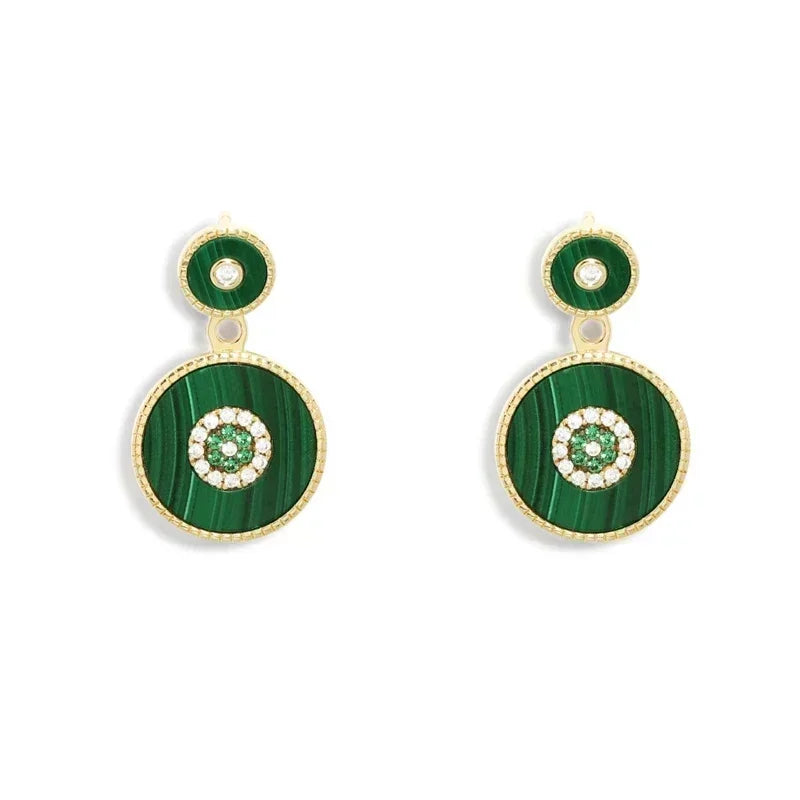 LI KI High quality 925 Sterling Silver June 2023 New Malachite Love Earrings Fashion Exquisite  Jewelry Gifts To Friends