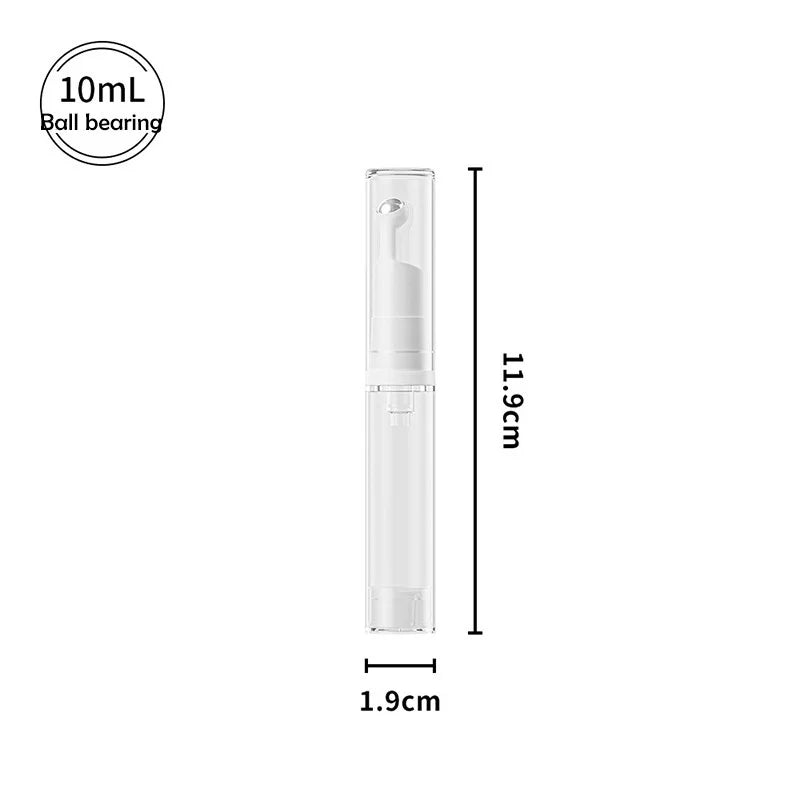 5/10/15ml Portable Airless Pump Bottles Roll Ball Eye Cream Vacuum Bottle Travel Size Foundation Lotion Splitter Makeup Tools