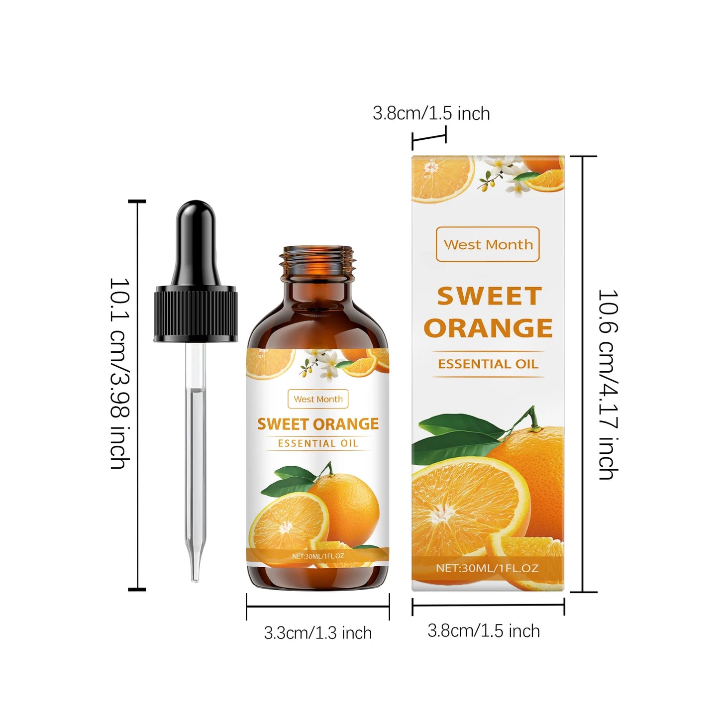 Sweet Orange Essential Oil For Body Massage Hydrating Nourishing Smoothing Skin Care Freshness Long-lasting Fragrance