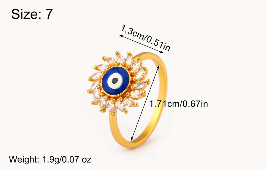 Nidin New Fashion 3 Styles Flower Shape Shiny Crystal Zircon Rings For Women Elegant Aesthetic Finger Jewelry Wedding Gifts