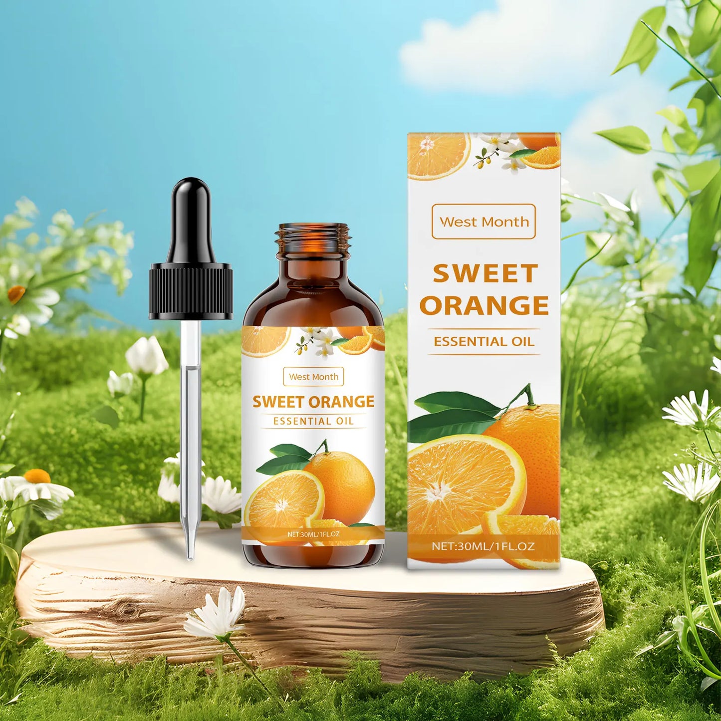 Sweet Orange Essential Oil For Body Massage Hydrating Nourishing Smoothing Skin Care Freshness Long-lasting Fragrance