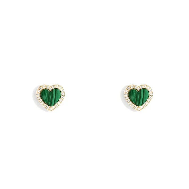 LI KI High quality 925 Sterling Silver June 2023 New Malachite Love Earrings Fashion Exquisite  Jewelry Gifts To Friends