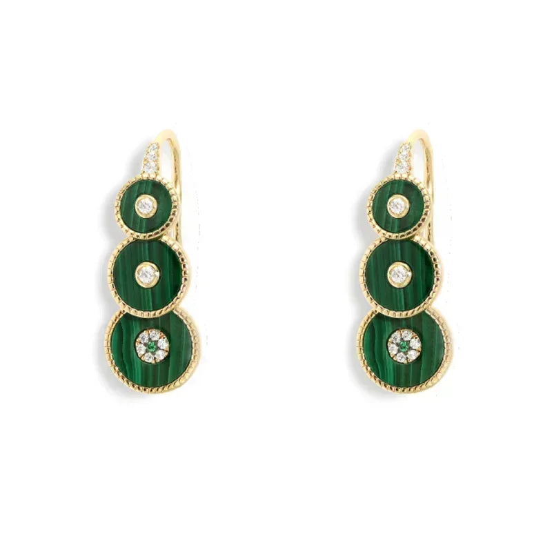 LI KI High quality 925 Sterling Silver June 2023 New Malachite Love Earrings Fashion Exquisite  Jewelry Gifts To Friends