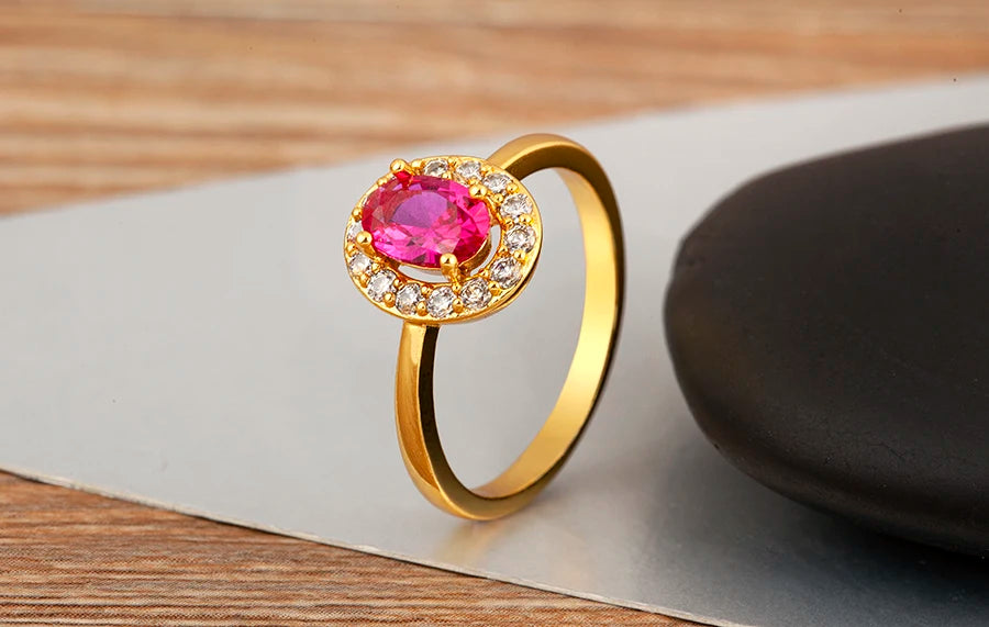 Nidin New Fashion 3 Styles Flower Shape Shiny Crystal Zircon Rings For Women Elegant Aesthetic Finger Jewelry Wedding Gifts